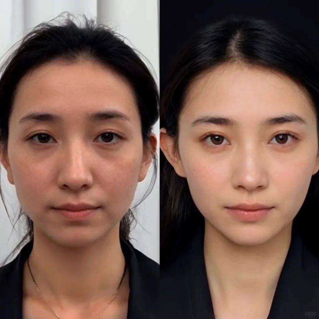 HIFU V-line lifting and nasolabial folds before after Edition Clinic