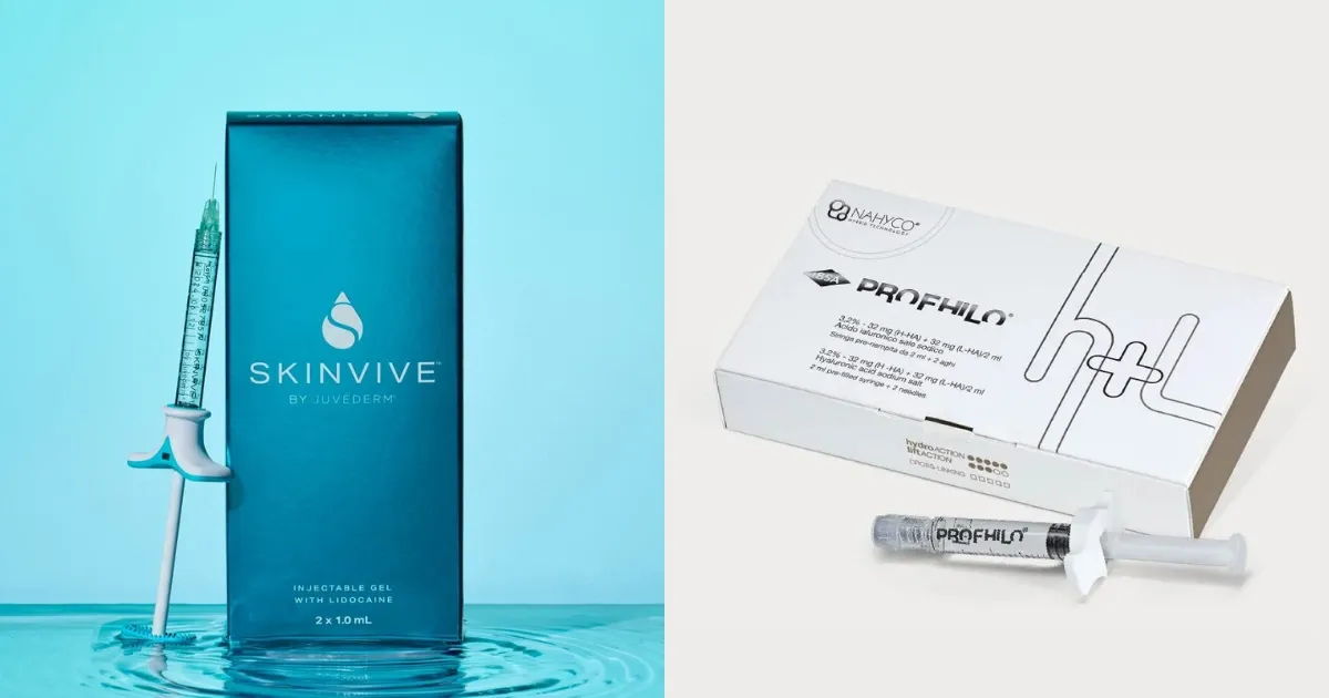 Profhilo vs Skinvive skin booster comparison
