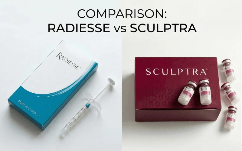 Sculptra vs Radiesse collagen biostimulator comparison at Edition Clinic Bangkok