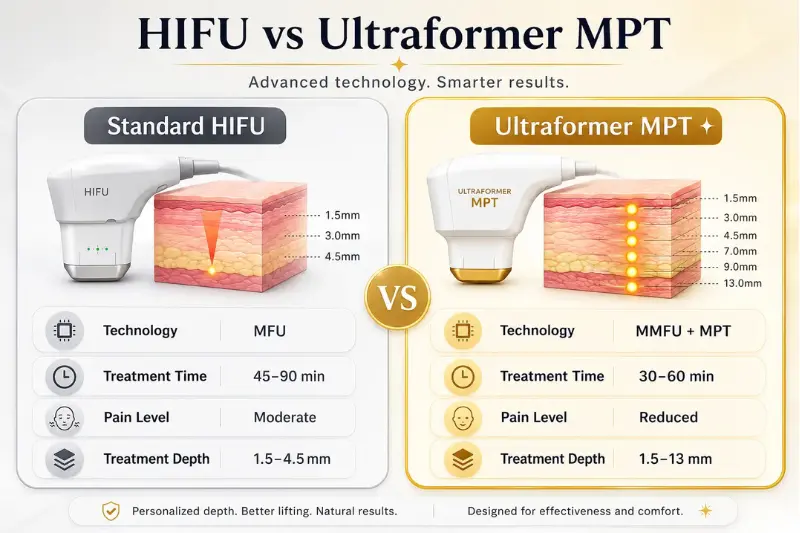 HIFU vs Ultraformer MPT comparison