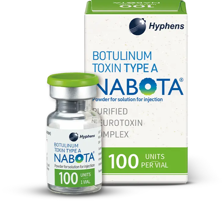 Nabota botulinum toxin type A vial and packaging