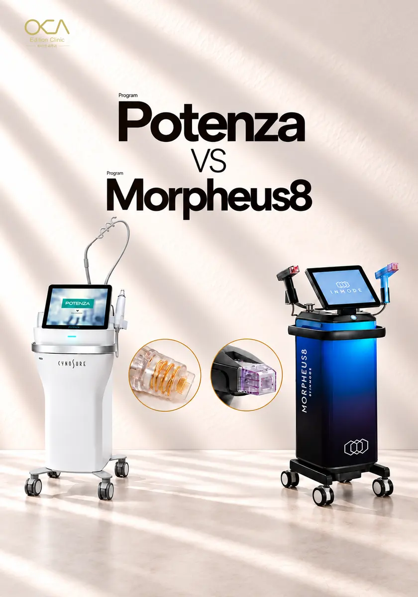 Potenza vs Morpheus8 RF microneedling comparison at Edition Clinic Bangkok