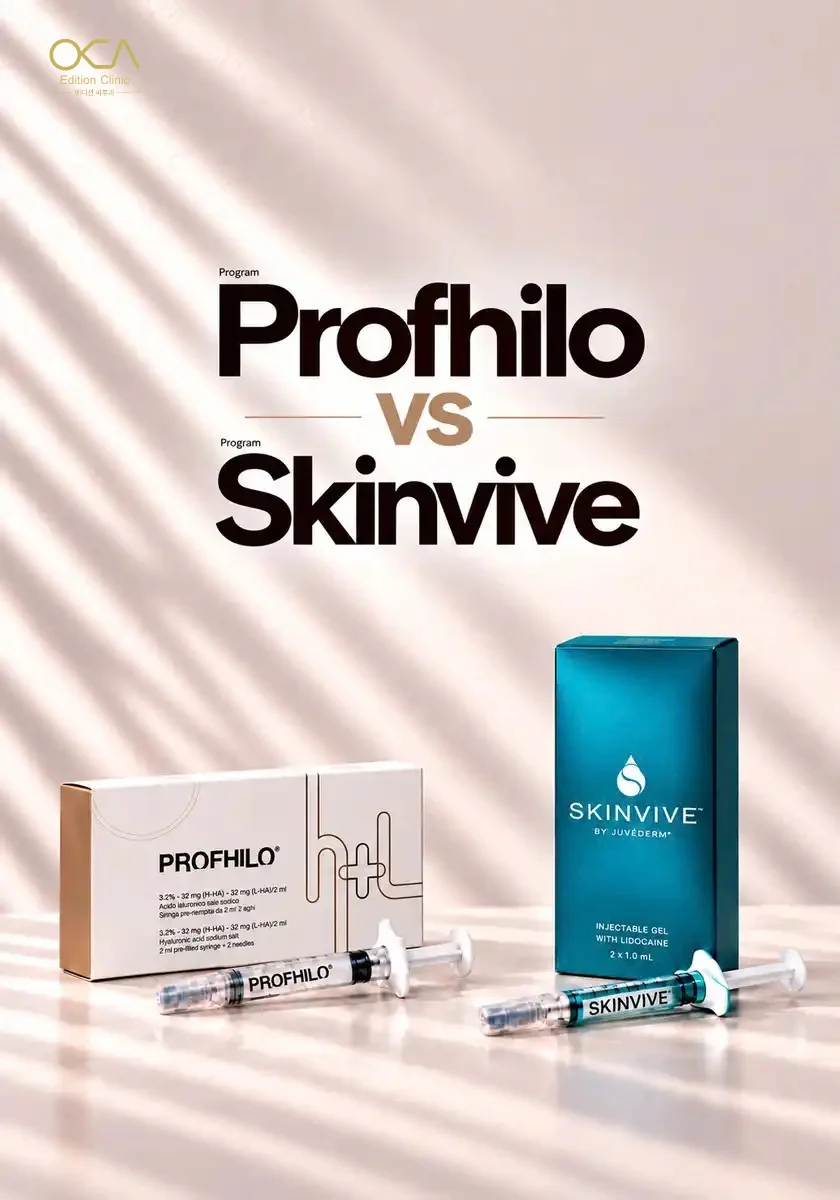 Profhilo vs Skinvive skin booster comparison at Edition Clinic Bangkok